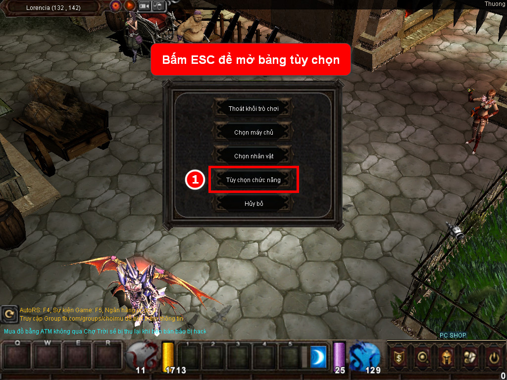 Chức năng chính của Game MU Hắc Vương Chức năng chính của Game MU Hắc Vương
